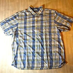 Tommy Bahama Tortola Men’s Short Sleeve Plaid Button Down Size XXL